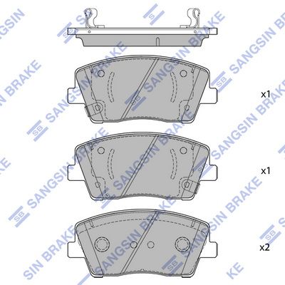 SP1876 Hi-Q Комплект тормозных колодок, дисковый тормоз