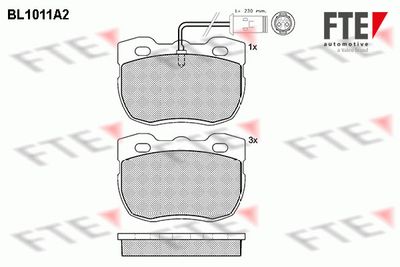 BL1011A2 FTE Комплект тормозных колодок, дисковый тормоз