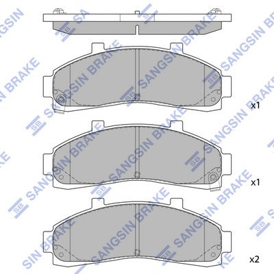 SP1264 Hi-Q Комплект тормозных колодок, дисковый тормоз