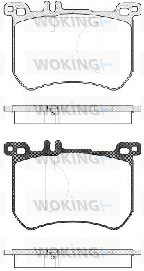 P1433300 WOKING Комплект тормозных колодок, дисковый тормоз