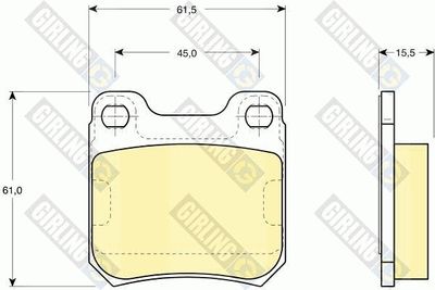 6109152 GIRLING Комплект тормозных колодок, дисковый тормоз