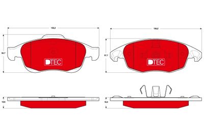 GDB1690DTE TRW Комплект тормозных колодок, дисковый тормоз