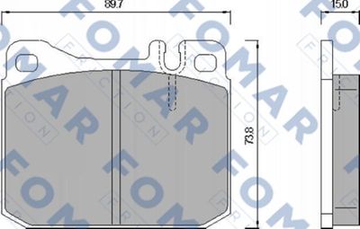 FO424281 FOMAR Friction Комплект тормозных колодок, дисковый тормоз