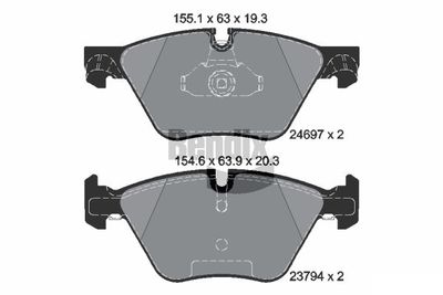 BPD1211 BENDIX Braking Комплект тормозных колодок, дисковый тормоз