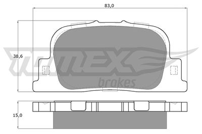 TX1371 TOMEX Brakes Комплект тормозных колодок, дисковый тормоз