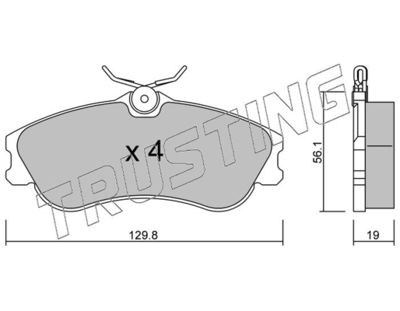 2261 TRUSTING Комплект тормозных колодок, дисковый тормоз