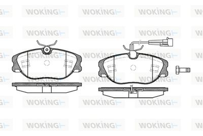 P205372 WOKING Комплект тормозных колодок, дисковый тормоз