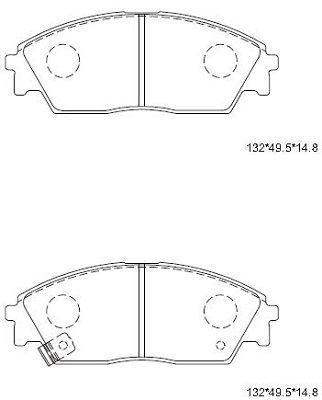 KD1791 ASIMCO Комплект тормозных колодок, дисковый тормоз