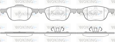 P1182300 WOKING Комплект тормозных колодок, дисковый тормоз