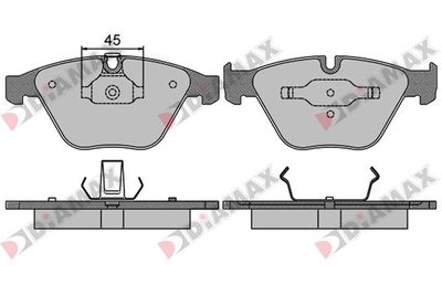 N09472 DIAMAX Комплект тормозных колодок, дисковый тормоз
