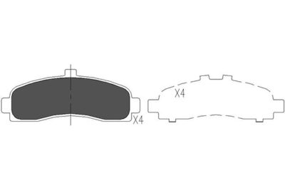 KBP6505 KAVO PARTS Комплект тормозных колодок, дисковый тормоз