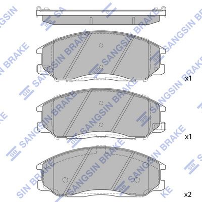 SP1115 Hi-Q Комплект тормозных колодок, дисковый тормоз