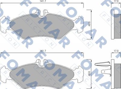 FO627481 FOMAR Friction Комплект тормозных колодок, дисковый тормоз