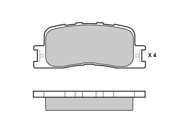 121060 E.T.F. Комплект тормозных колодок, дисковый тормоз
