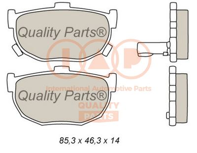 70407021 IAP QUALITY PARTS Комплект тормозных колодок, дисковый тормоз