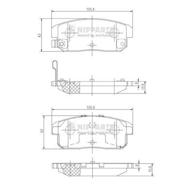 J3613018 NIPPARTS Комплект тормозных колодок, дисковый тормоз