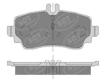 SP411PR SCT - MANNOL Комплект тормозных колодок, дисковый тормоз