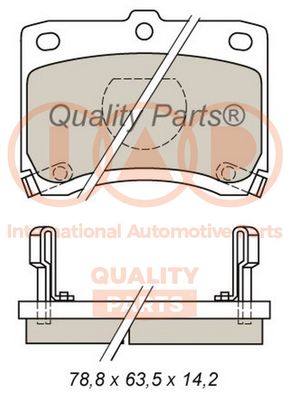 70421030 IAP QUALITY PARTS Комплект тормозных колодок, дисковый тормоз