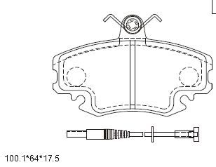 KD7514 ASIMCO Комплект тормозных колодок, дисковый тормоз