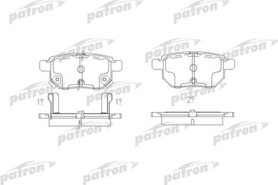 PBP4042 PATRON Комплект тормозных колодок, дисковый тормоз