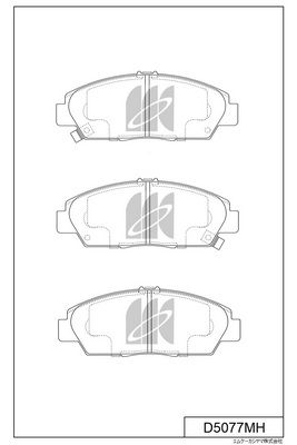 D5077MH MK Kashiyama Комплект тормозных колодок, дисковый тормоз