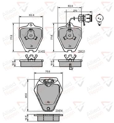 ADB1884 COMLINE Комплект тормозных колодок, дисковый тормоз