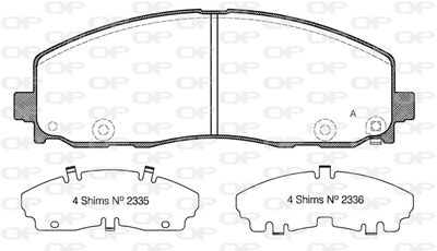 BPA148404 OPEN PARTS Комплект тормозных колодок, дисковый тормоз