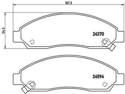 P34005 BREMBO Комплект тормозных колодок, дисковый тормоз