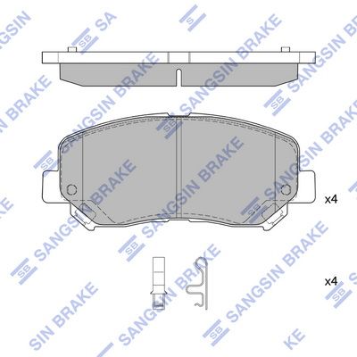 SP4322 Hi-Q Комплект тормозных колодок, дисковый тормоз