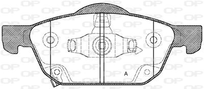 BPA155202 OPEN PARTS Комплект тормозных колодок, дисковый тормоз