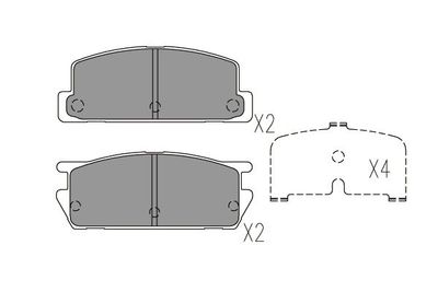 KBP3518 KAVO PARTS Комплект тормозных колодок, дисковый тормоз