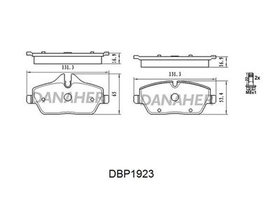 DBP1923 DANAHER Комплект тормозных колодок, дисковый тормоз