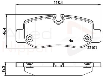 ADB02315 COMLINE Комплект тормозных колодок, дисковый тормоз