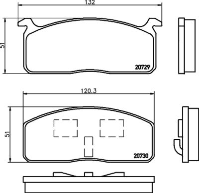 8DB355029231 HELLA PAGID Комплект тормозных колодок, дисковый тормоз