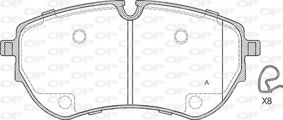 BPA185300 OPEN PARTS Комплект тормозных колодок, дисковый тормоз