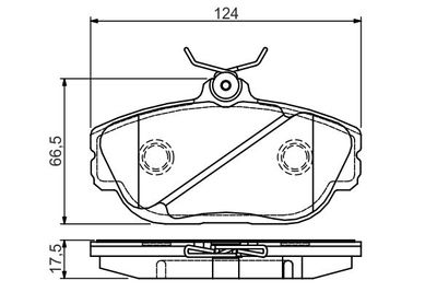 0986495124 BOSCH Комплект тормозных колодок, дисковый тормоз