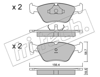 2140 fri.tech. Комплект тормозных колодок, дисковый тормоз