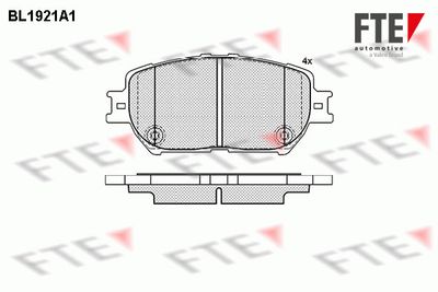 BL1921A1 FTE Комплект тормозных колодок, дисковый тормоз