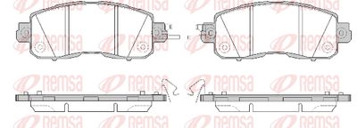 151704 REMSA Комплект тормозных колодок, дисковый тормоз