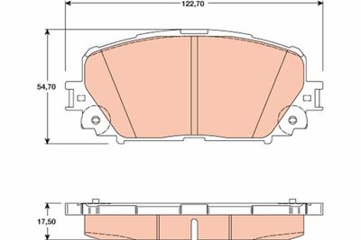 GDB3460 TRW Комплект тормозных колодок, дисковый тормоз