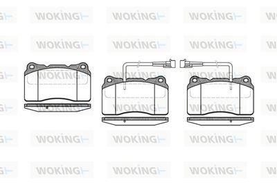 P766302 WOKING Комплект тормозных колодок, дисковый тормоз