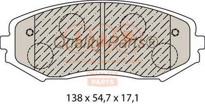 70416057 IAP QUALITY PARTS Комплект тормозных колодок, дисковый тормоз