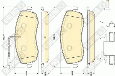 6118201 GIRLING Комплект тормозных колодок, дисковый тормоз