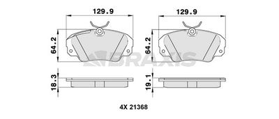 AA0161 BRAXIS Комплект тормозных колодок, дисковый тормоз