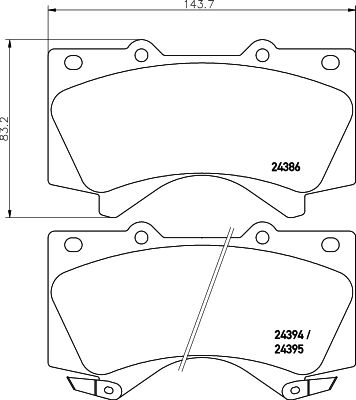 8DB355028521 HELLA PAGID Комплект тормозных колодок, дисковый тормоз