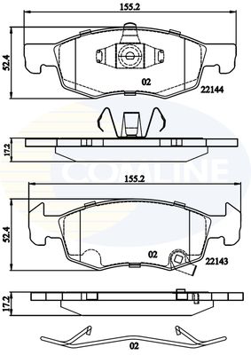 CBP32301 COMLINE Комплект тормозных колодок, дисковый тормоз