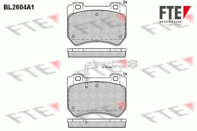 BL2604A1 FTE Комплект тормозных колодок, дисковый тормоз