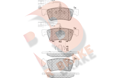 RB1815203 R BRAKE Комплект тормозных колодок, дисковый тормоз