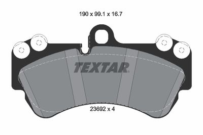 2369202 TEXTAR Комплект тормозных колодок, дисковый тормоз