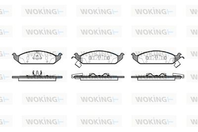 P470302 WOKING Комплект тормозных колодок, дисковый тормоз